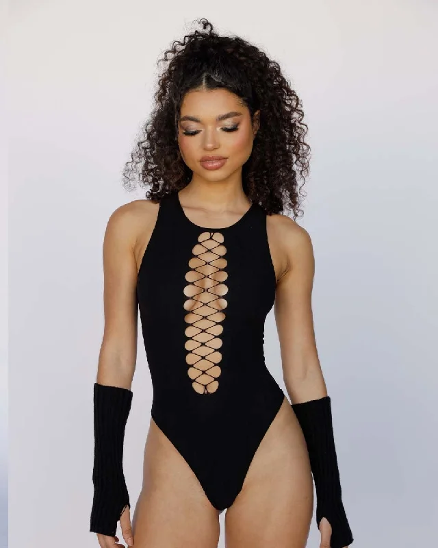 Bass Destruction Cutout Bodysuit