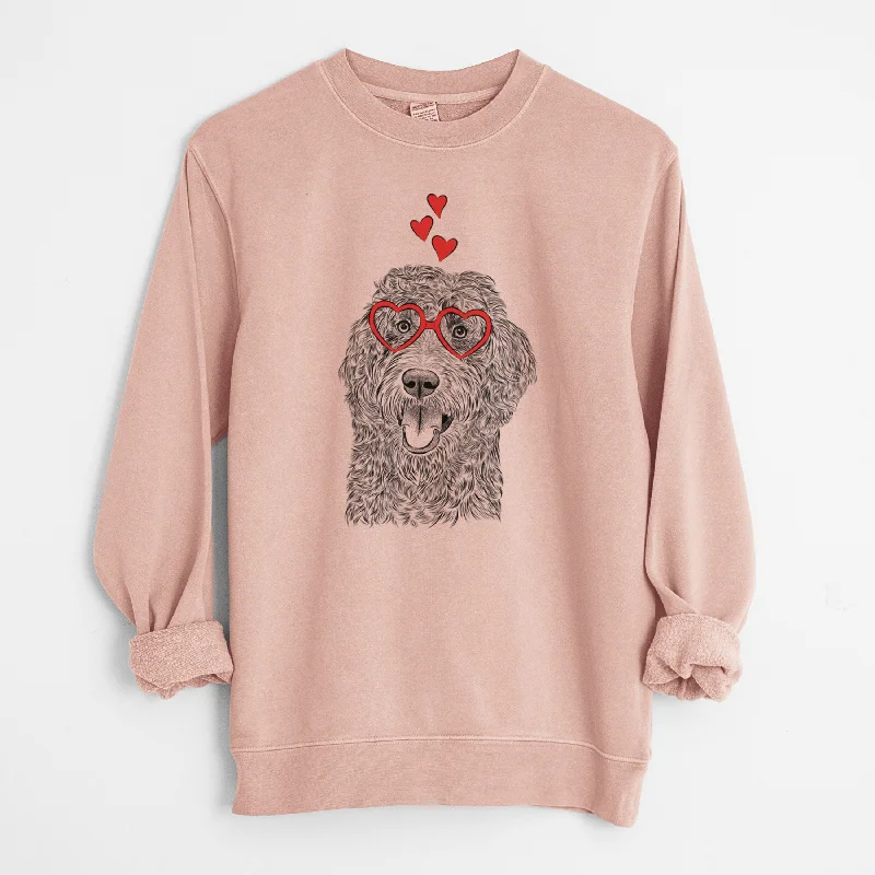 Valentine Murr Dog the Labradoodle - Unisex Pigment Dyed Crew Sweatshirt