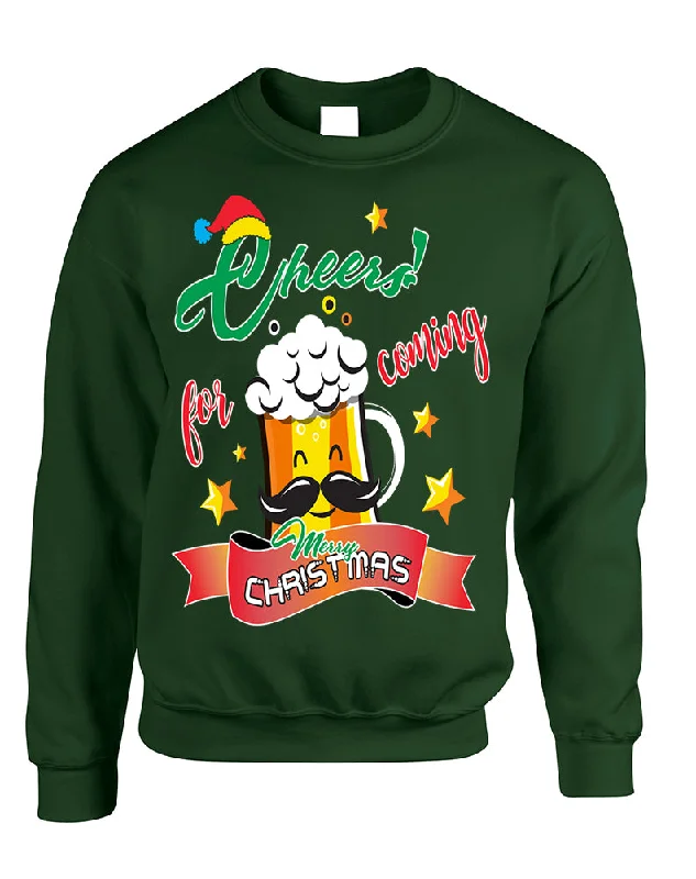 Adult Sweatshirt Cheers For Coming Xmas Gift Idea