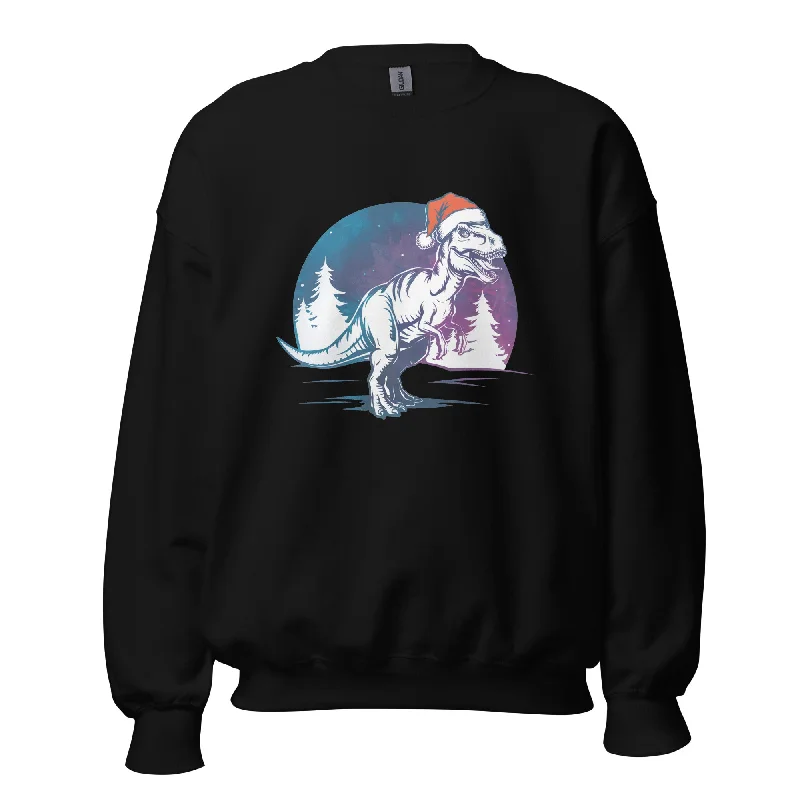 T-Rex Winter Forest - Dinosaur Sweatshirt