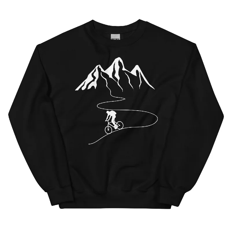 Berge - Kurve Linie - Radfahren - Sweatshirt (Unisex)