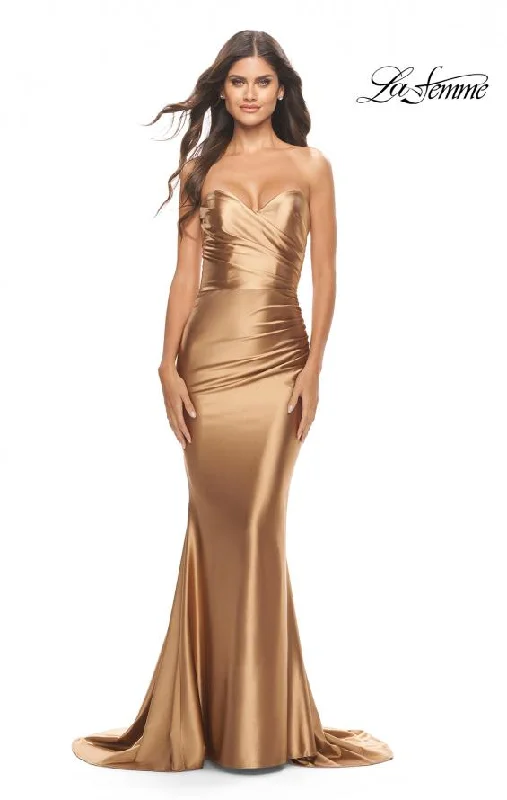 La Femme 31322 Sweetheart Liquid Trumpet Gown