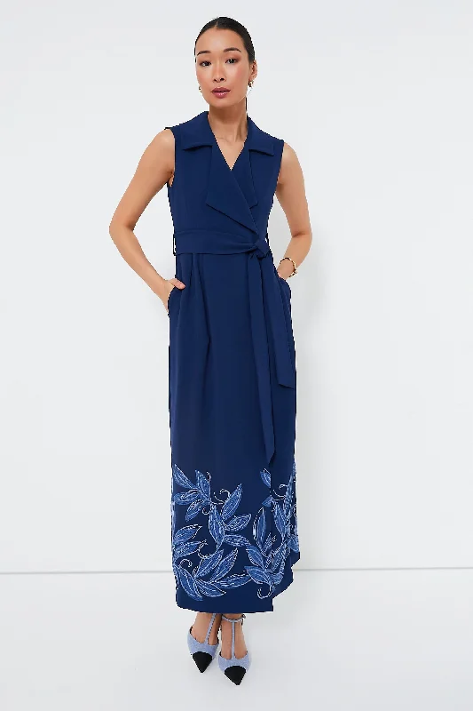 Blue Leaves Noemi Dress