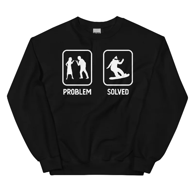 Problem Solved - Frau Snowboarding - Sweatshirt (Unisex)