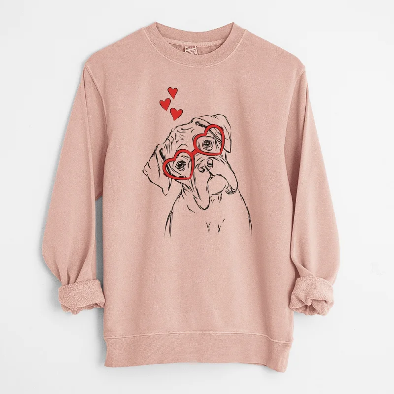 Valentine Cooper the Boxer - Unisex Pigment Dyed Crew Sweatshirt