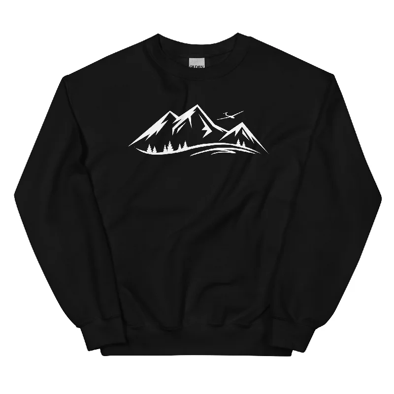 Berge und Segelflugzeug - Sweatshirt (Unisex)