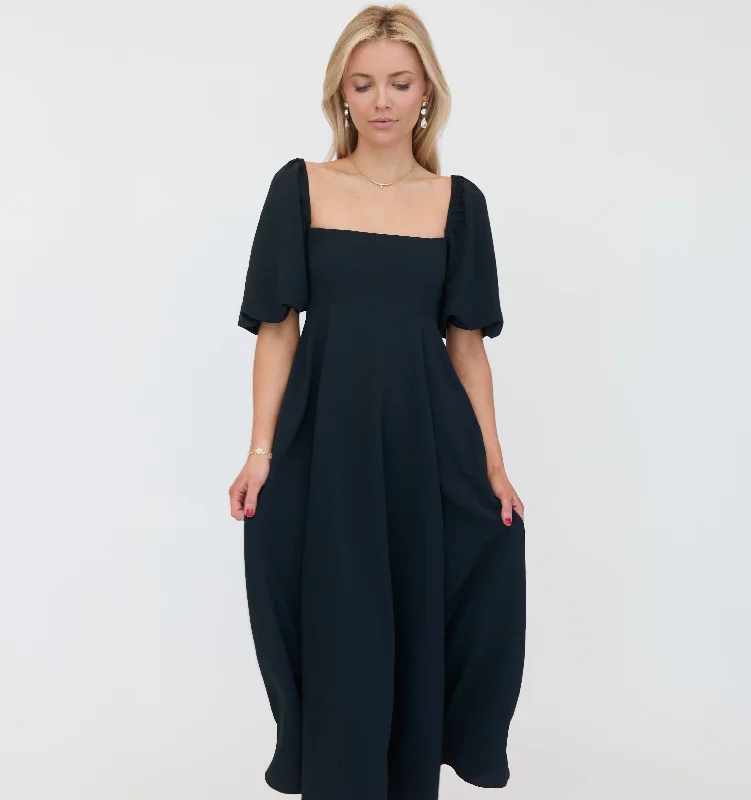 The Matilda Dress - Black Crepe