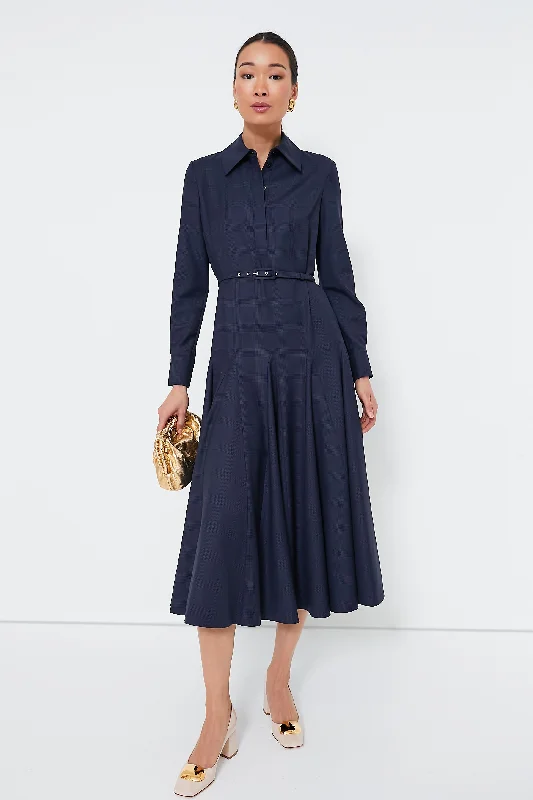 Navy and Black Marione Prince of Wales Dress