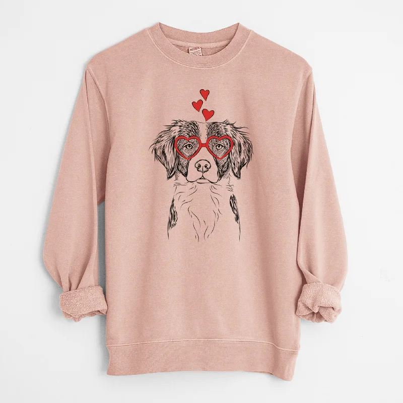 Valentine Remi the Brittany - Unisex Pigment Dyed Crew Sweatshirt