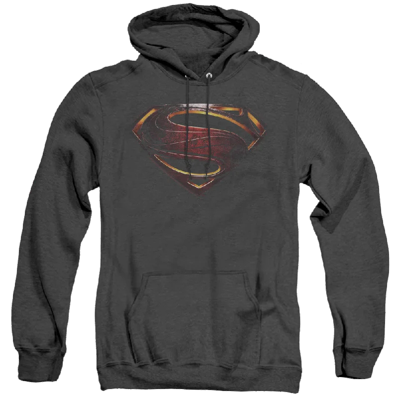 Justice League Movie Superman Logo - Heather Pullover Hoodie