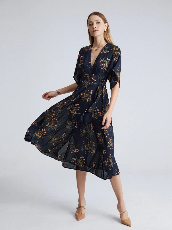 BerryBetty - Eden Garden V Neck Long Dress