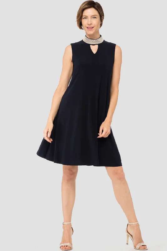 Joseph Ribkoff V Neck No Sleeves Dress