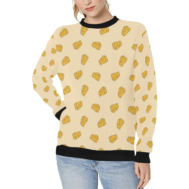 Cheese pattern Women's Crew Neck Sweatshirt