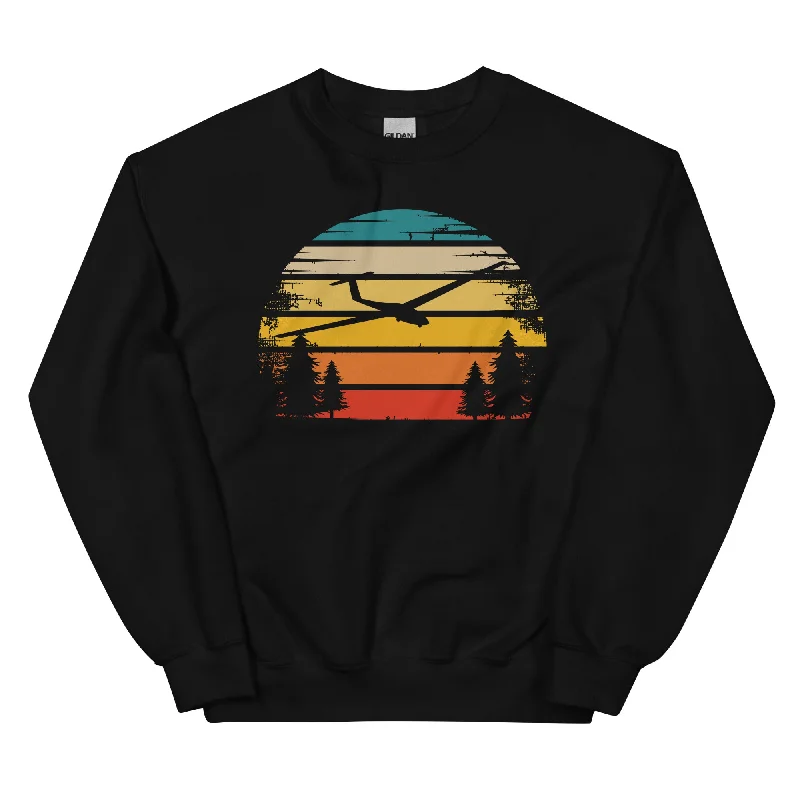 Retro Sonne und Segelflugzeug - Sweatshirt (Unisex)