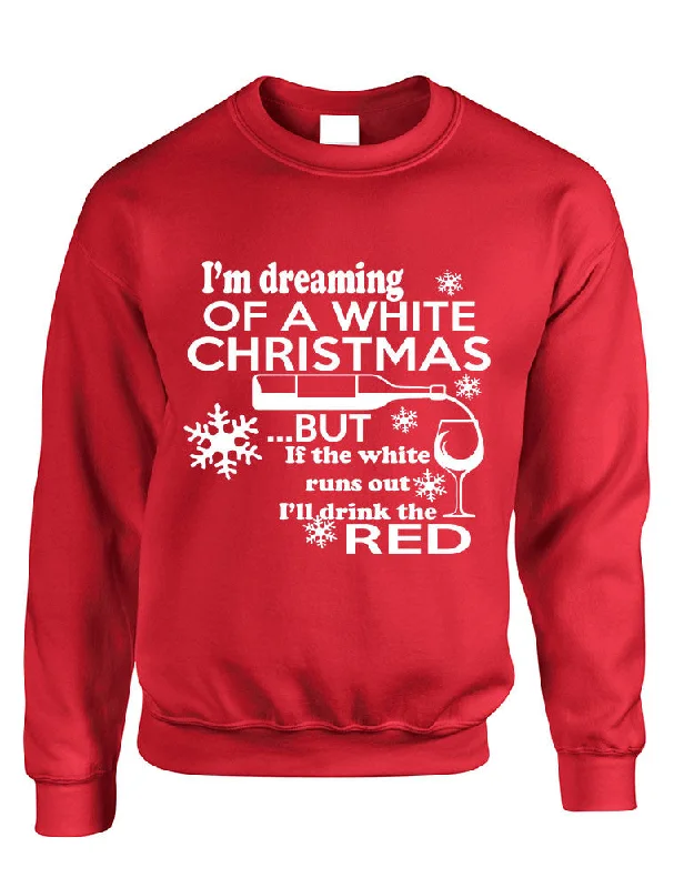 Adult Crewneck Drunk Christmas Alcohol Top Holiday Funny Top