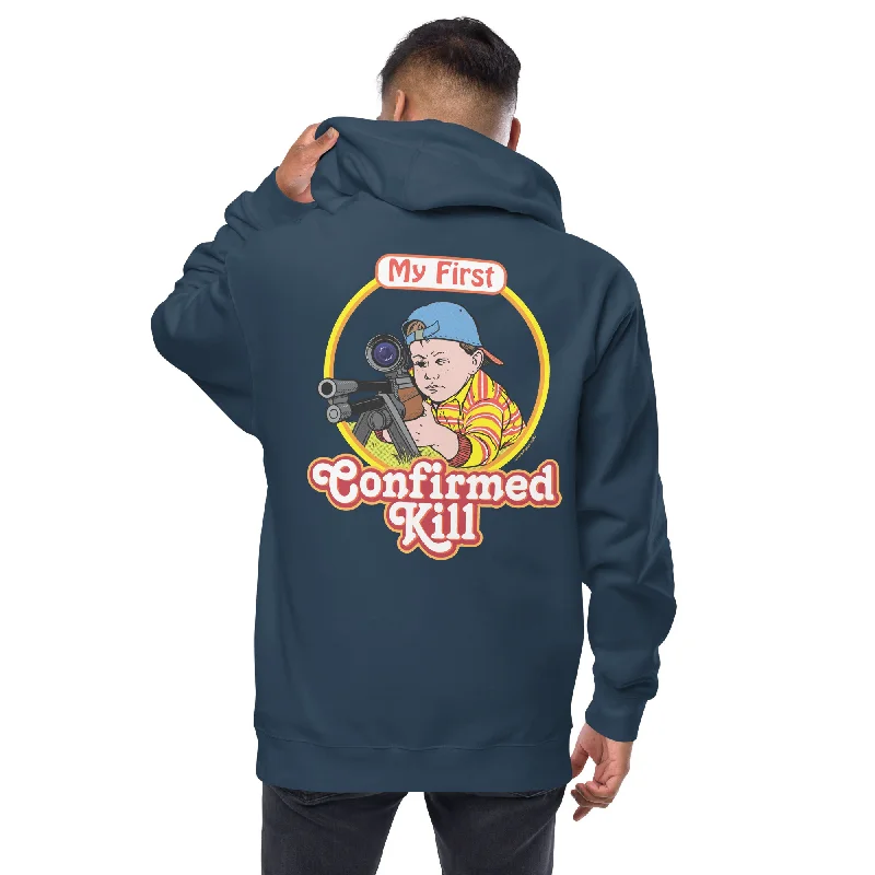 My First Confirmed Kill Unisex Fleece Zip Up Hoodie