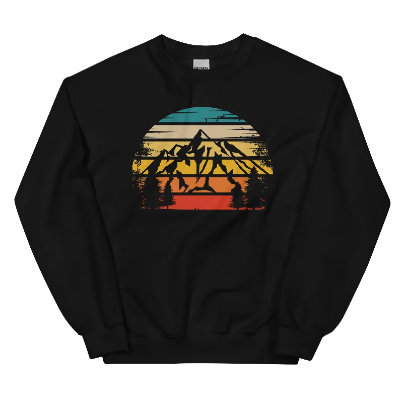 Retro Sonne und Berge - Sweatshirt (Unisex)