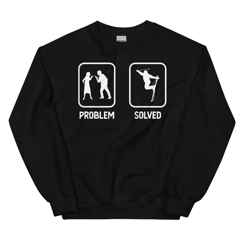 Problem Solved - Mann Skifahren - Sweatshirt (Unisex)