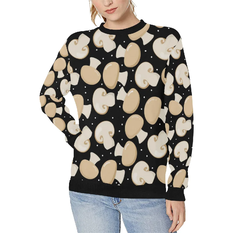 Champignon mushroom pattern Women's Crew Neck Sweatshirt