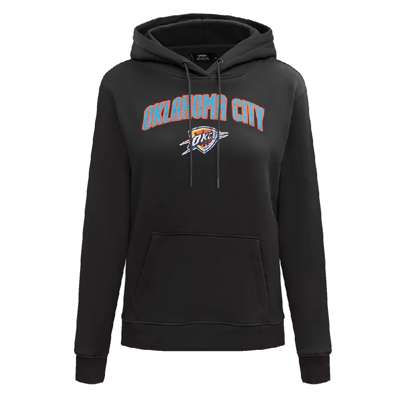 SUDADERA CON GORRO NBA OKLAHOMA CITY THUNDER CLASSIC ESSENTIALS PARA MUJER