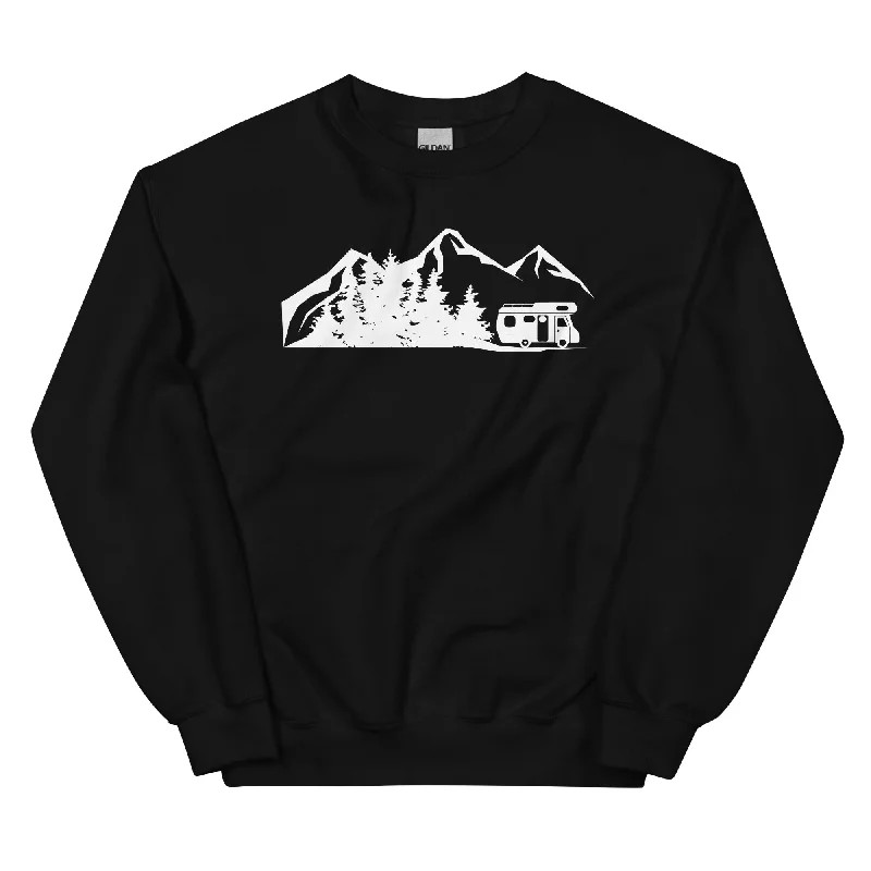 Berge - Bäume - Camping Van - Sweatshirt (Unisex)