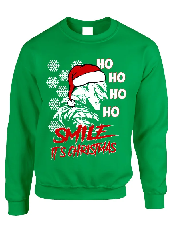 Adult Sweatshirt Christmas Joker Smile Its Christmas Ugly Holiday