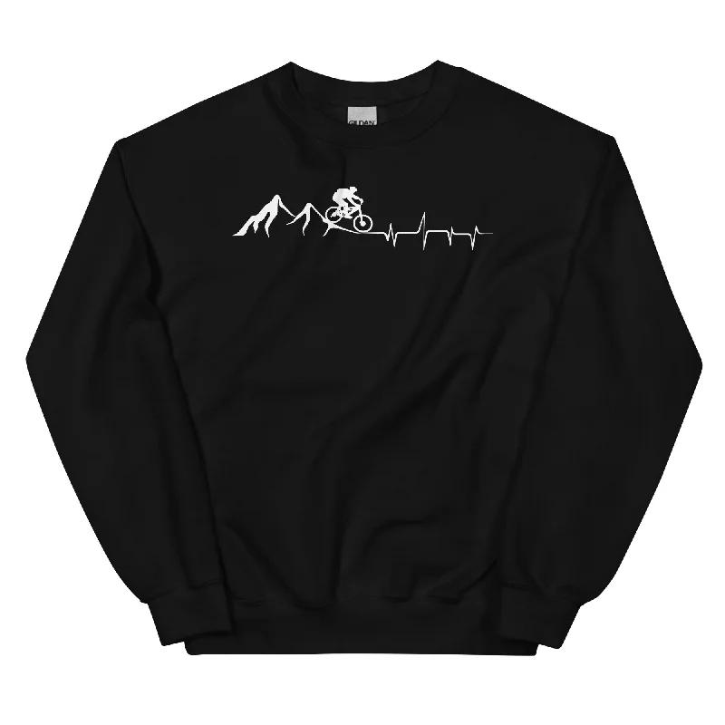 Berge - Herzschlag - Mountainbiking - (M) - Sweatshirt (Unisex)