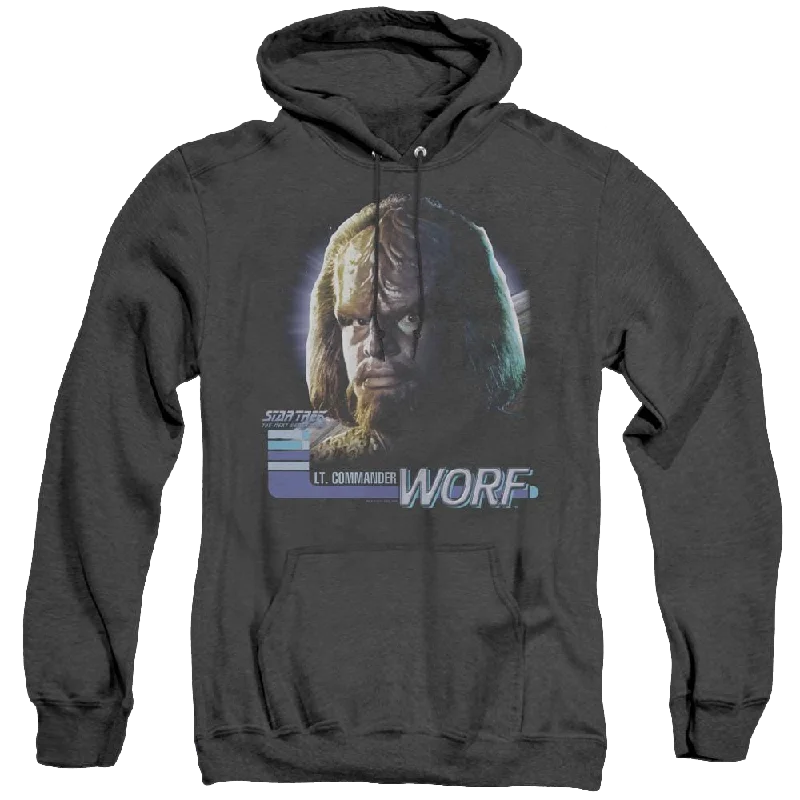 Star Trek The Next Generation Tng Worf - Heather Pullover Hoodie