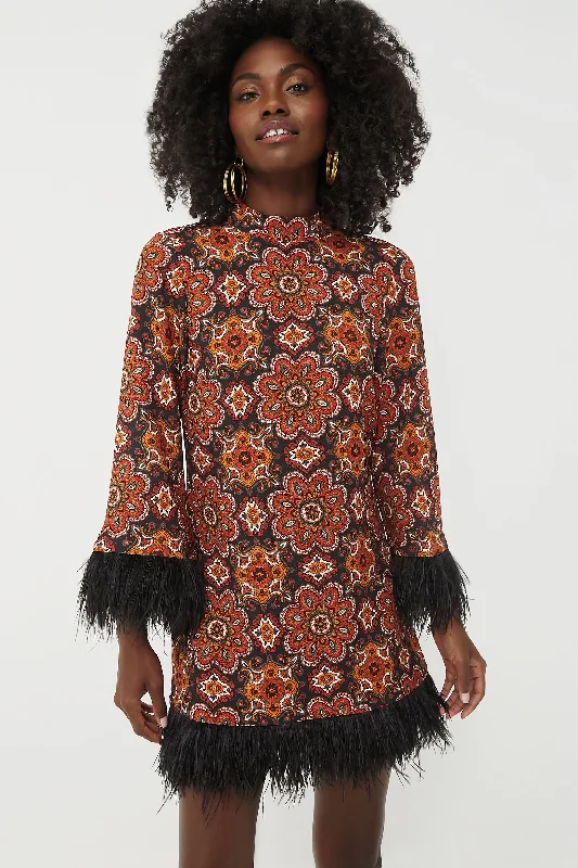 Scarf Medallion Chai Tea Vida Dress