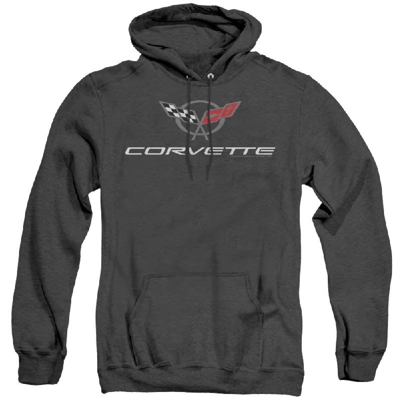 Chevrolet Corvette Modern Emblem - Heather Pullover Hoodie