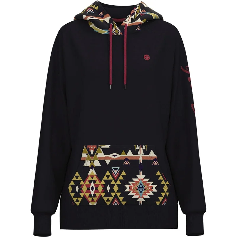 Hooey Women's Navy and Aztec Hoodie