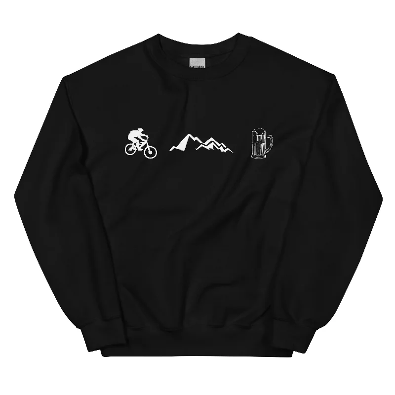 Radfahren, Berge und Bier - Sweatshirt (Unisex)