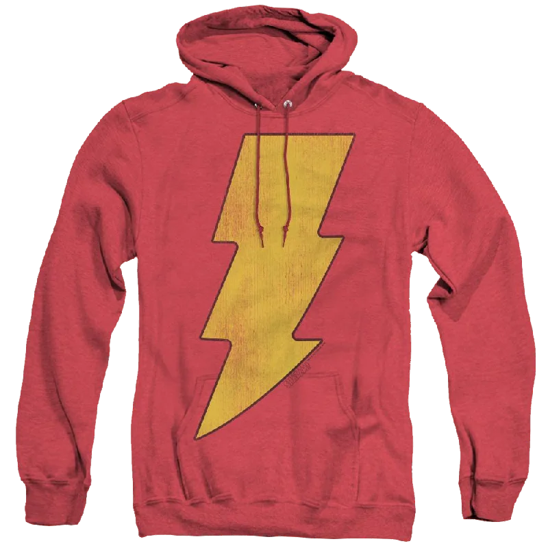 Shazam Shazam Logo Distressed - Heather Pullover Hoodie