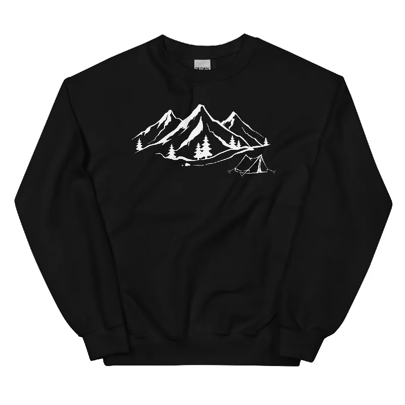 Berge 1 und Camping - Sweatshirt (Unisex)