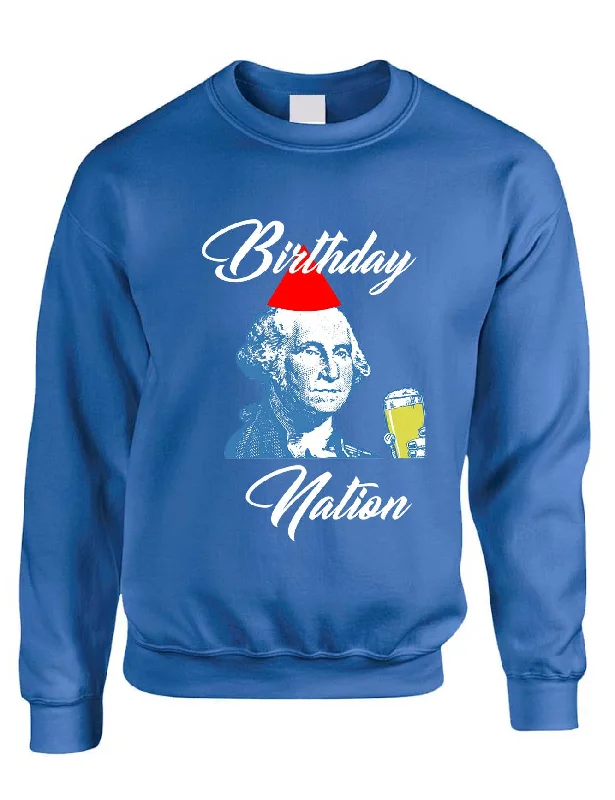 Adult Sweatshirt Birthday Nation Cool 4th Of July USA Party Top