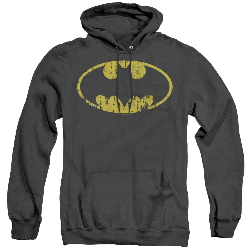 Dc Batman Classic Logo Distressed - Heather Pullover Hoodie