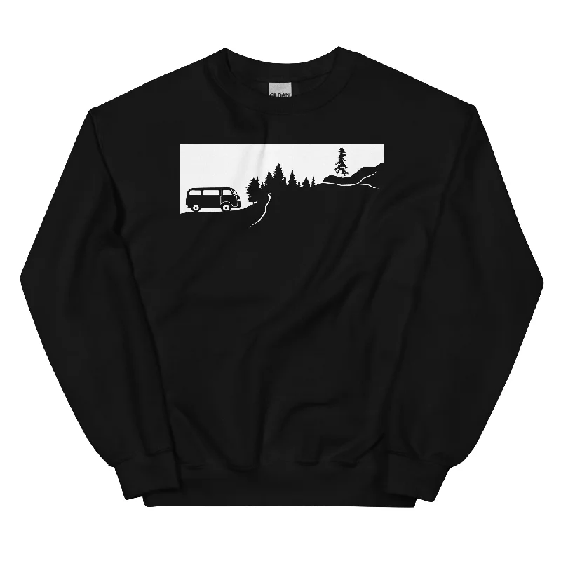 Berge - Bäume - Camping Van - Sweatshirt (Unisex)