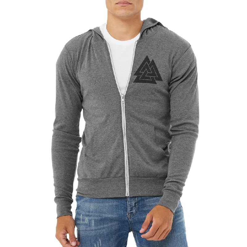 Valknut Tri-Blend Track Zip Hoodie