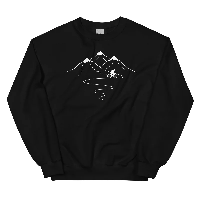 Berge Trail Kurves und Radfahren - Sweatshirt (Unisex)