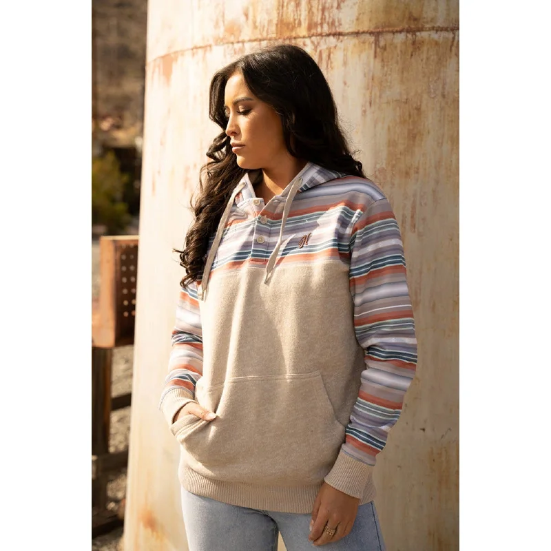 Hooey Women's Tan and Serape Jimmy Hoodie