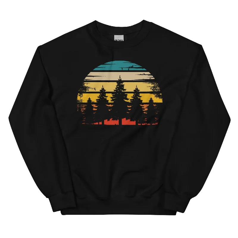 Retro Sonne und Bäume - Sweatshirt (Unisex)