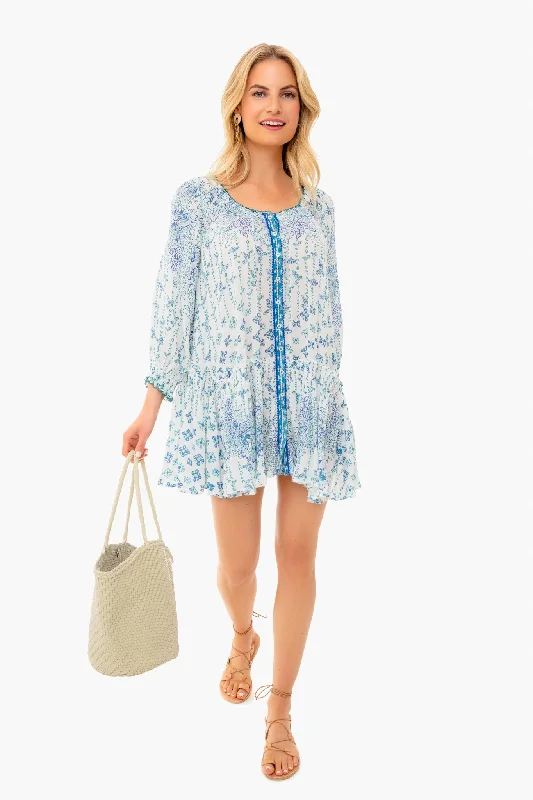 Blue Parrot Batik Tesorino Mini Dress