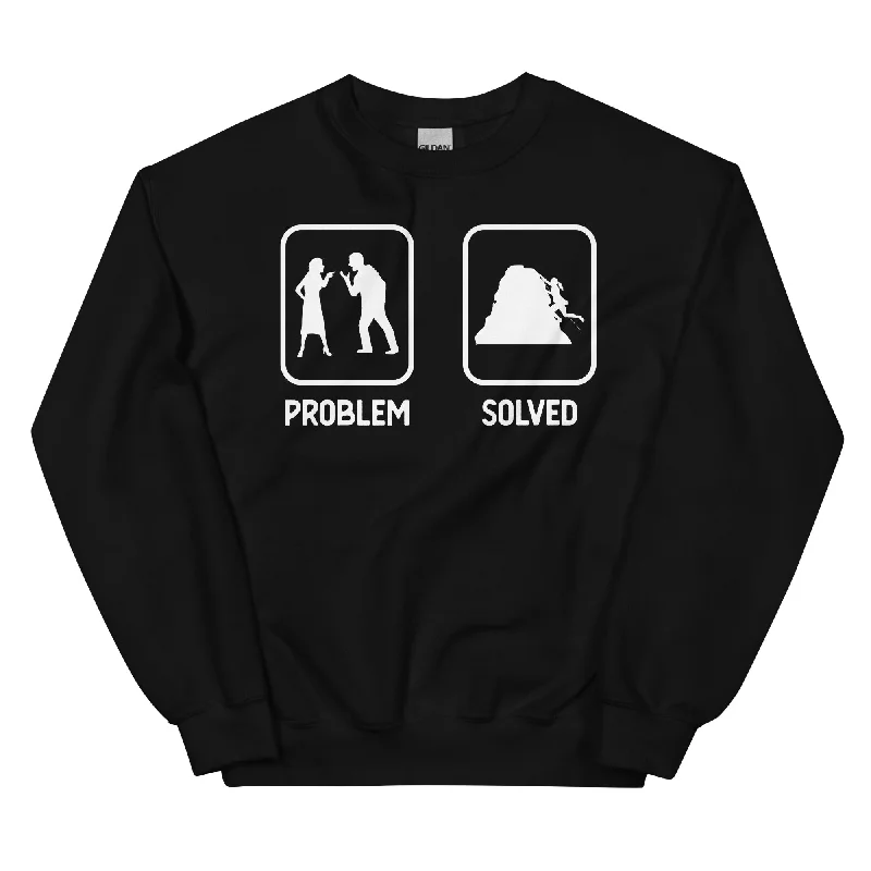 Problem Solved - Frau Klettern - Sweatshirt (Unisex)