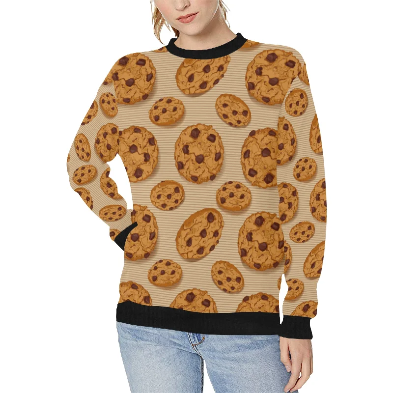 Cookie pattern Women's Crew Neck Sweatshirt